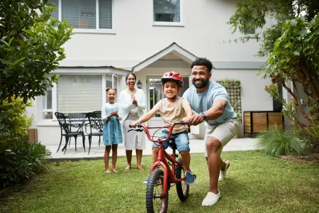 kid riding bike